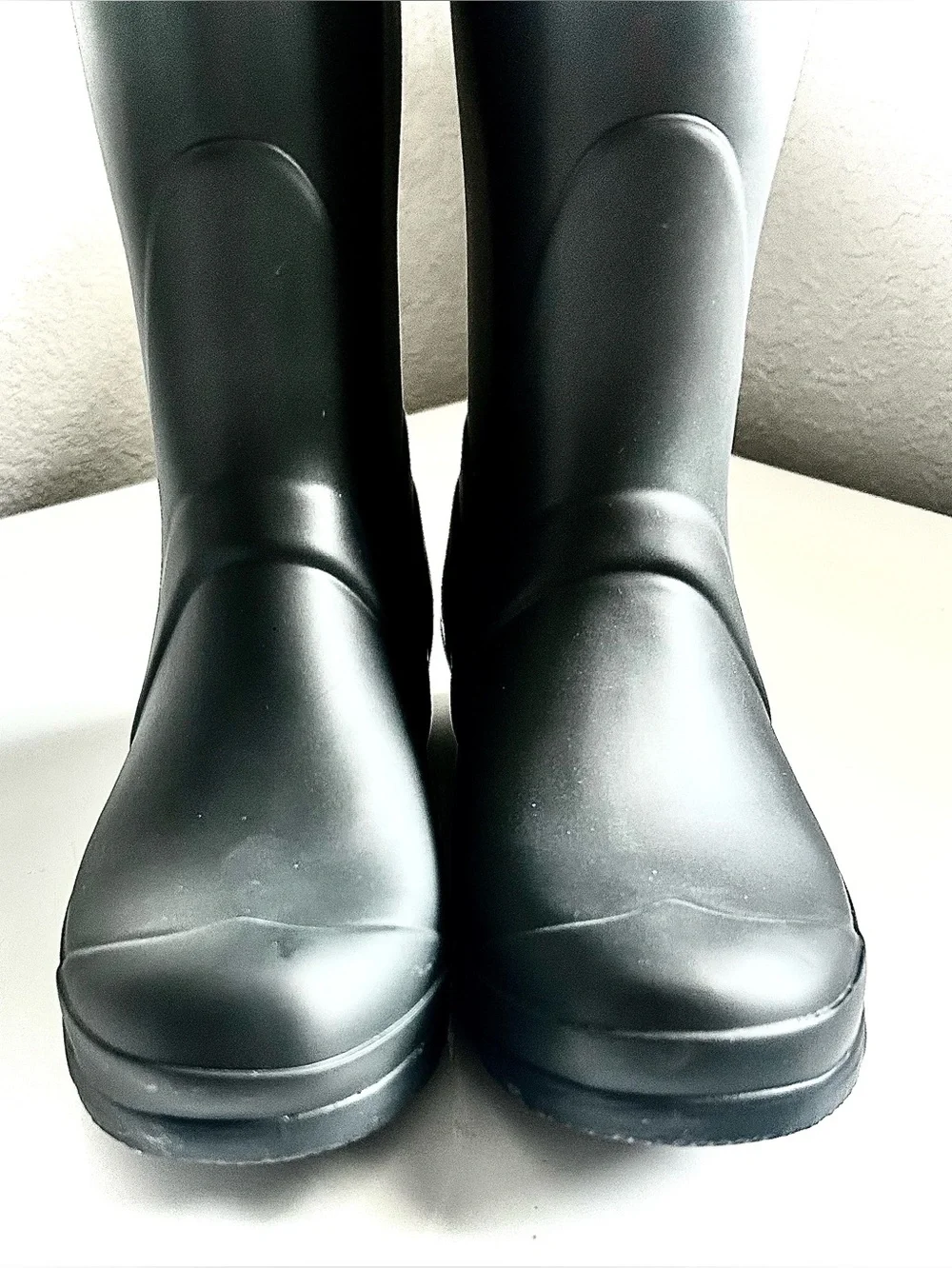 HUNTER Original Tall Rain Boots Rubber Wellies Matte Dark Grey 6 MSRP $190 NWOB